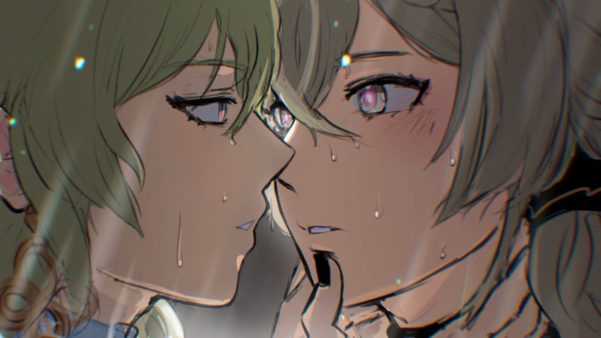mobius and vill-v (honkai and 2 more) drawn by farcicalhelix