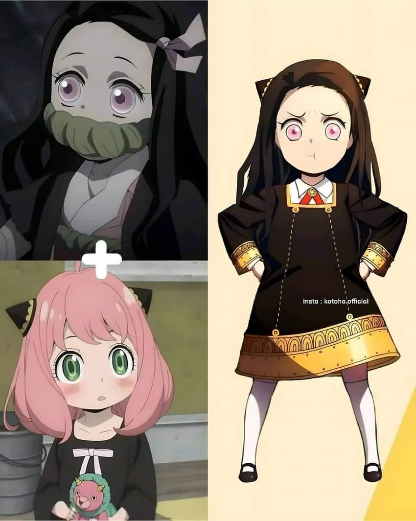 anya and kamado nezuko (spy x family and 1 more)