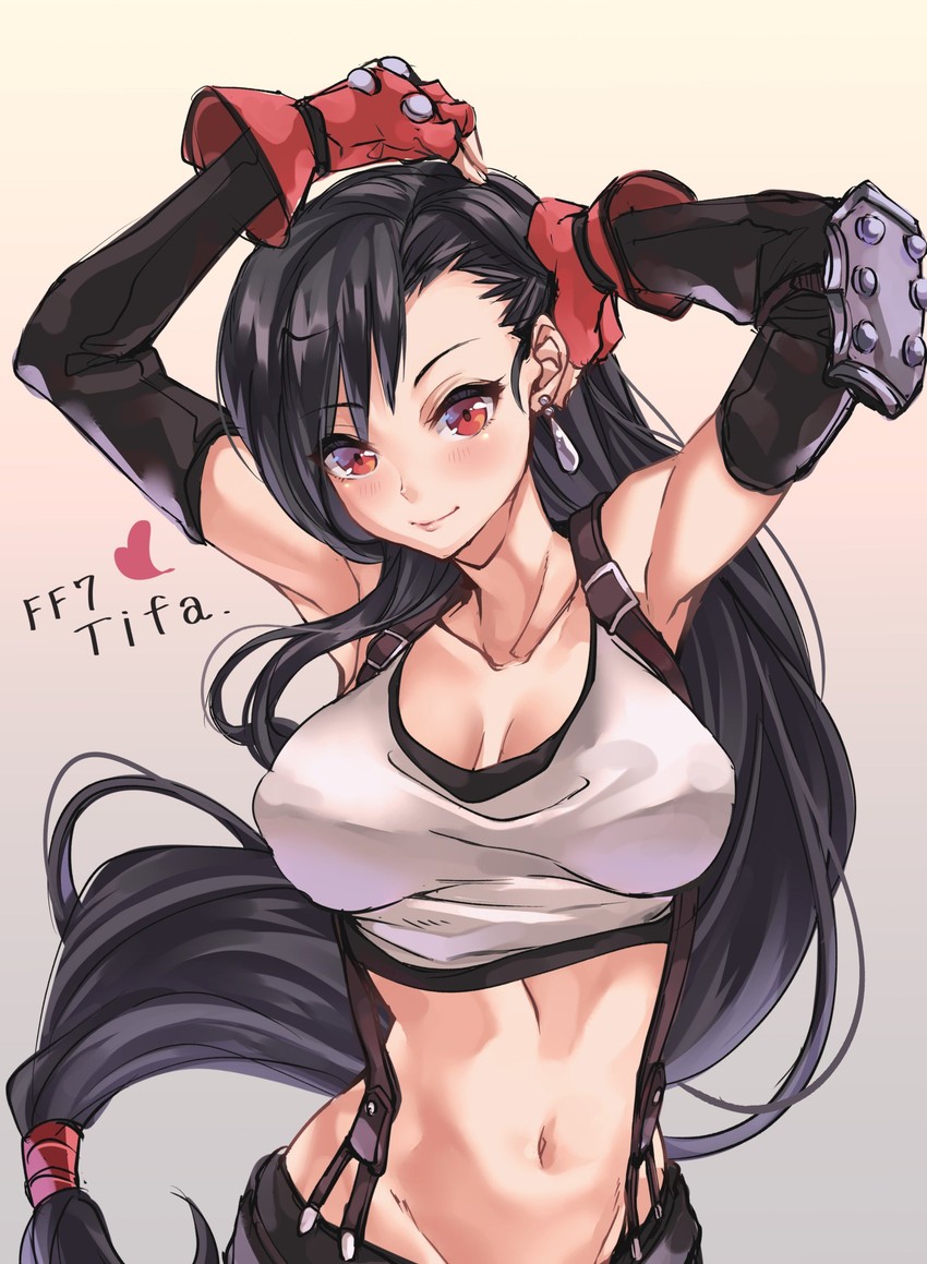tifa lockhart (final fantasy and 2 more) drawn by shashaki