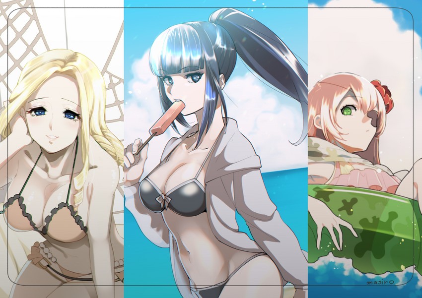 narberal gamma, cz2128 delta, and solution epsilon (overlord) drawn by masiro