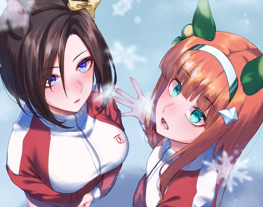 silence suzuka and air groove (umamusume) drawn by sugamo_(rainysnowy108)