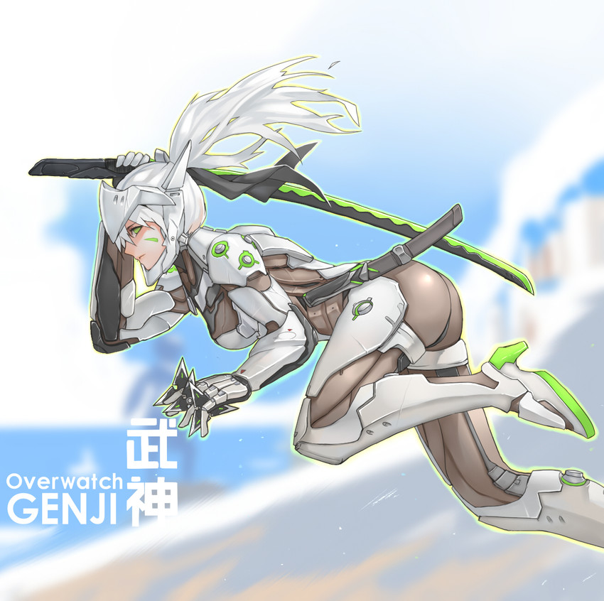 genji (overwatch and 1 more) drawn by mizu_(dl7613)