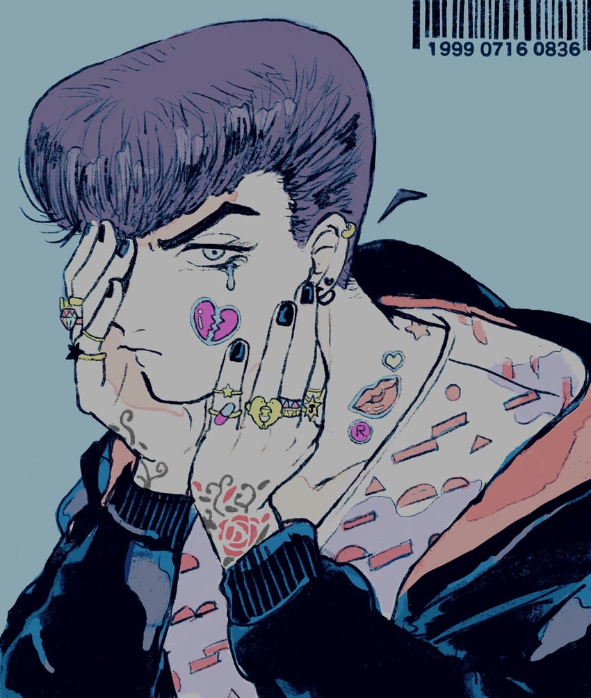 higashikata josuke (jojo no kimyou na bouken and 1 more) drawn by ffoxx