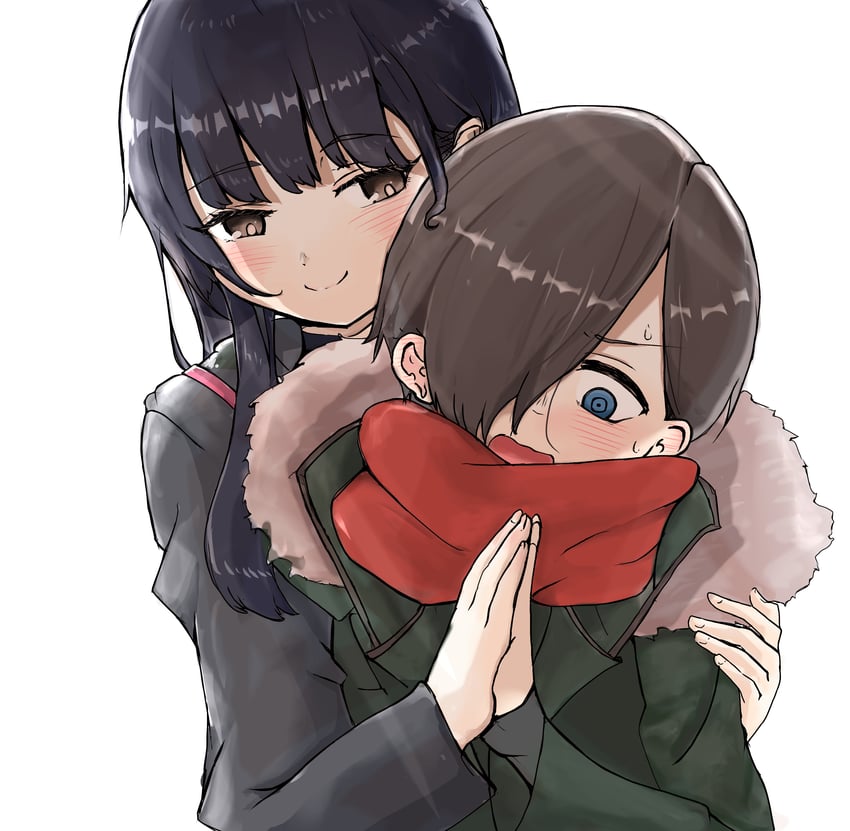 yamada anna and ichikawa kyoutarou (boku no kokoro no yabai yatsu) drawn by shyaruru