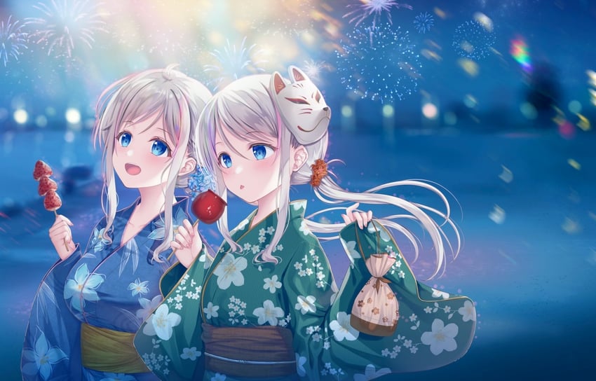 shiraishi karin and shiraishi erica (twinbox school) drawn by sousouman