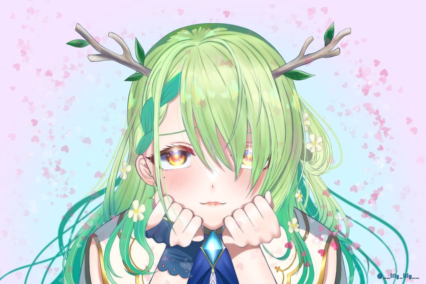 ceres fauna (hololive and 1 more) drawn by lily_lily