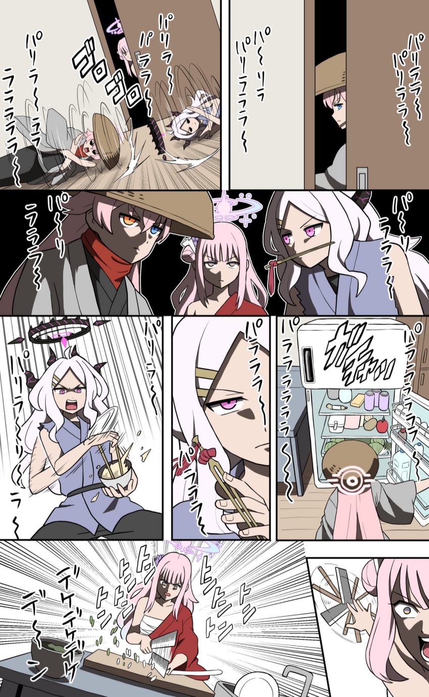 hina and hoshino (blue archive and 1 more) drawn by washin