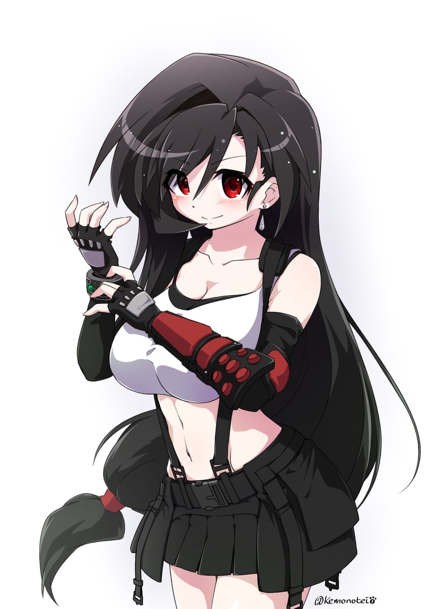 tifa lockhart (final fantasy and 2 more) drawn by chaotic_dragon