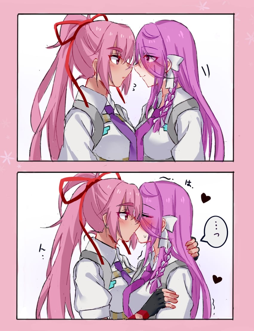 kura satomi and tsukishiro monaka (heaven burns red) drawn by lidce