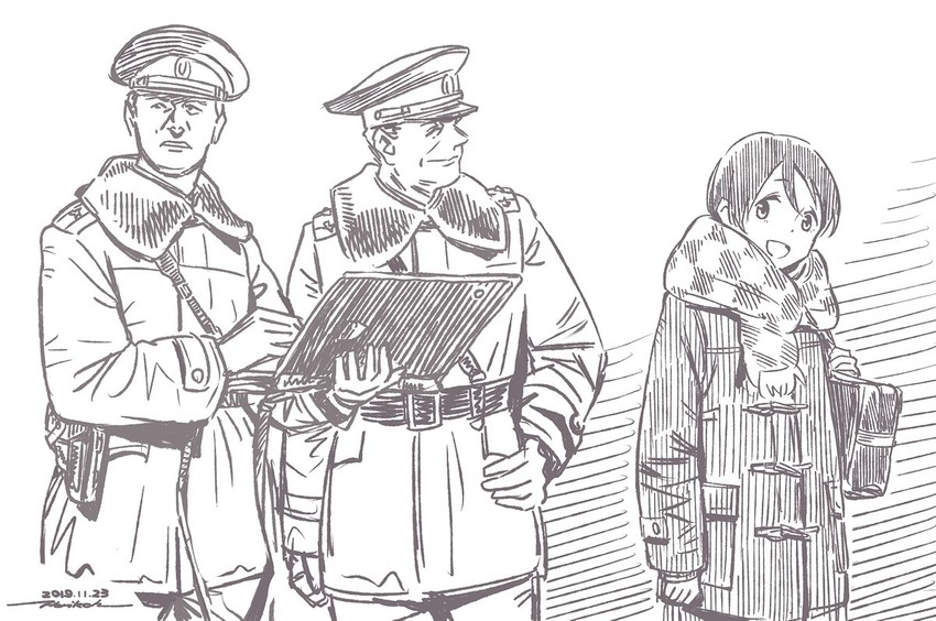 saitou ena (real life and 1 more) drawn by horikou