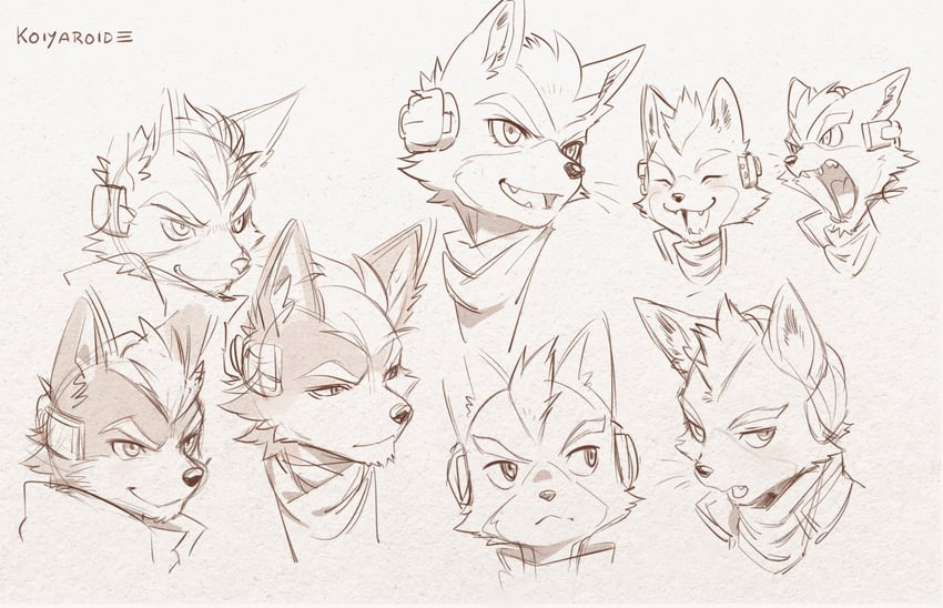 fox mccloud (star fox) drawn by koiyaroid