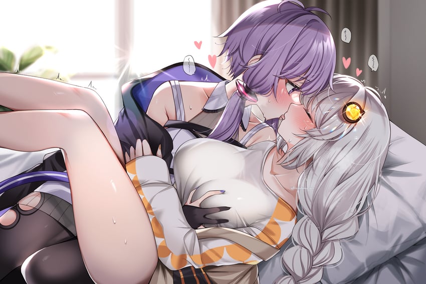 yuzuki yukari and kizuna akari (vocaloid and 1 more) drawn by kyusai_kuma