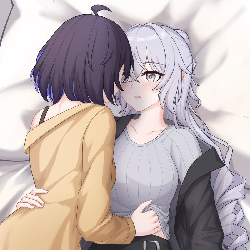 bronya zaychik and seele vollerei (honkai and 1 more) drawn by broseele