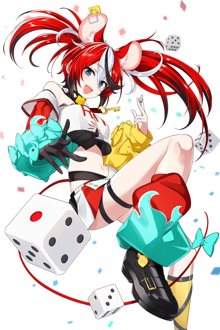 hakos baelz (hololive and 1 more) drawn by dice_gt