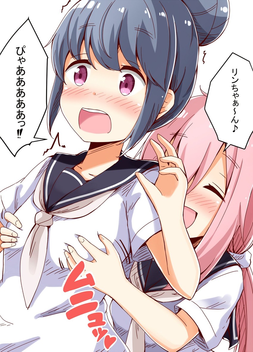 shima rin and kagamihara nadeshiko (yurucamp) drawn by aikawa_ryou
