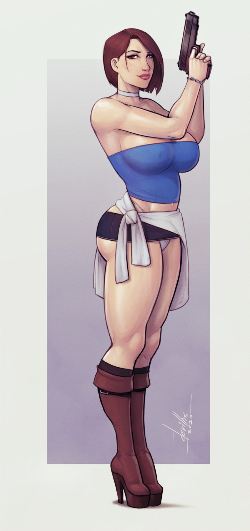jill valentine (resident evil and 1 more) drawn by devilhs