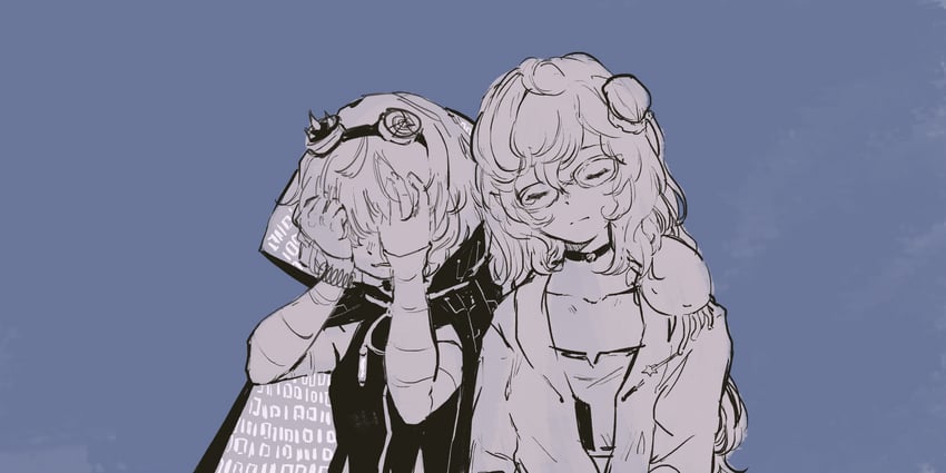 miwa mitsune and kazari jun (mahou shoujo madoka magica and 1 more) drawn by homocacti