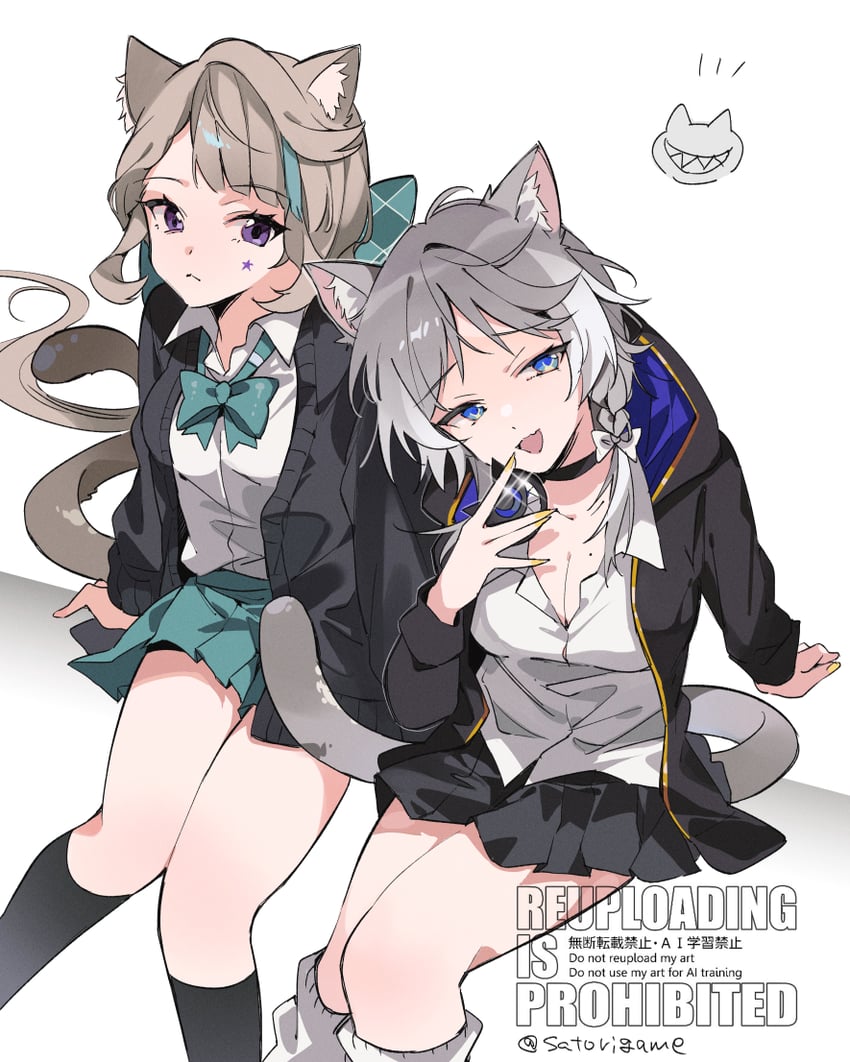 lynette and cipher (genshin impact and 3 more) drawn by satorigame