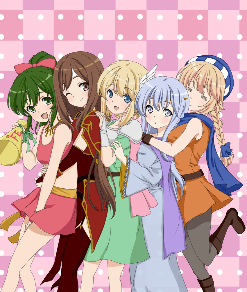 julia, patty, nanna, lene, and altena (fire emblem and 2 more) drawn by yanase_(yana_761)