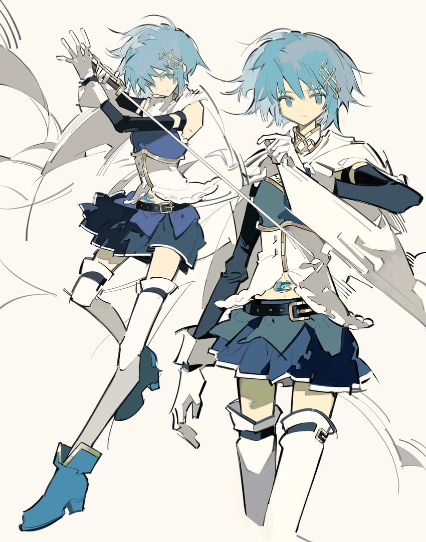 miki sayaka (mahou shoujo madoka magica) drawn by rin_lingsong