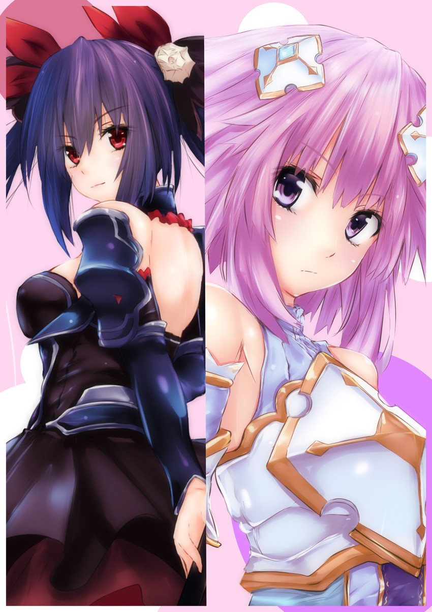 neptune and noire (neptune and 1 more) drawn by shishin_(shishintei)