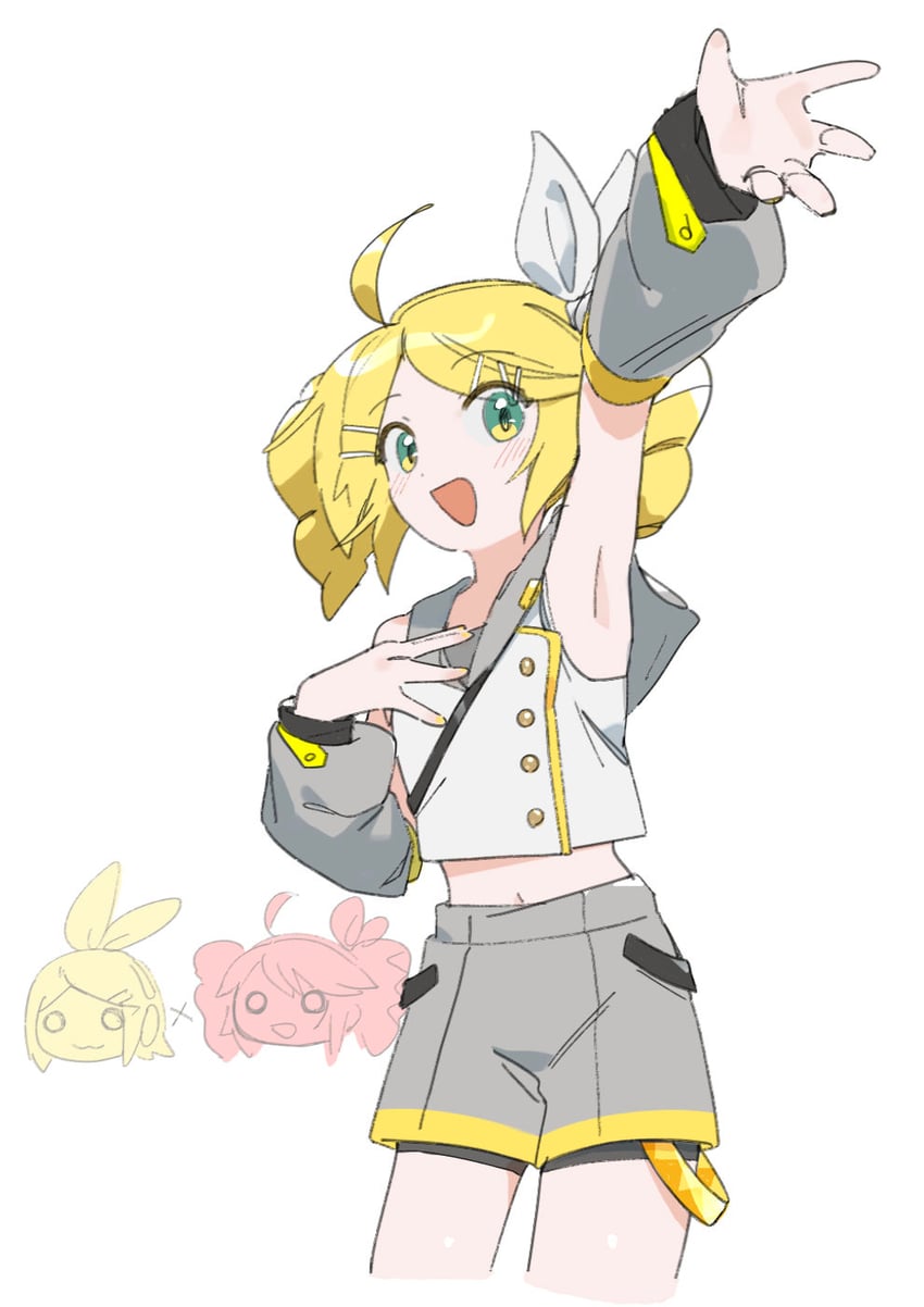 kagamine rin and kasane teto (vocaloid and 2 more) drawn by michia_(bourgognepony)
