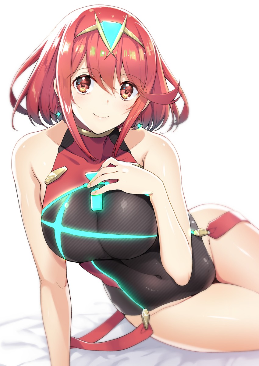 pyra (xenoblade chronicles and 1 more) drawn by akahito