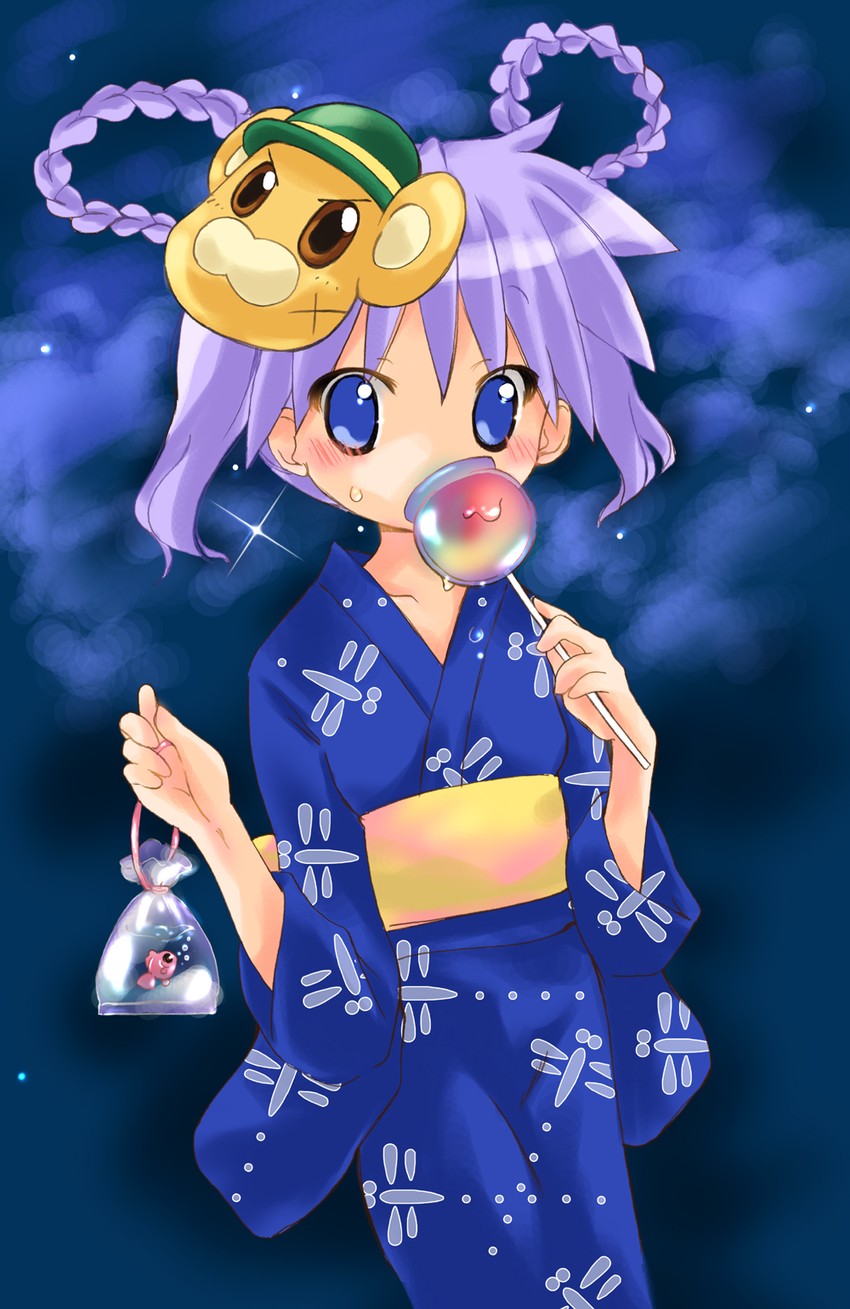 hiiragi kagami and bonta-kun (lucky star and 1 more) drawn by nyanmilla