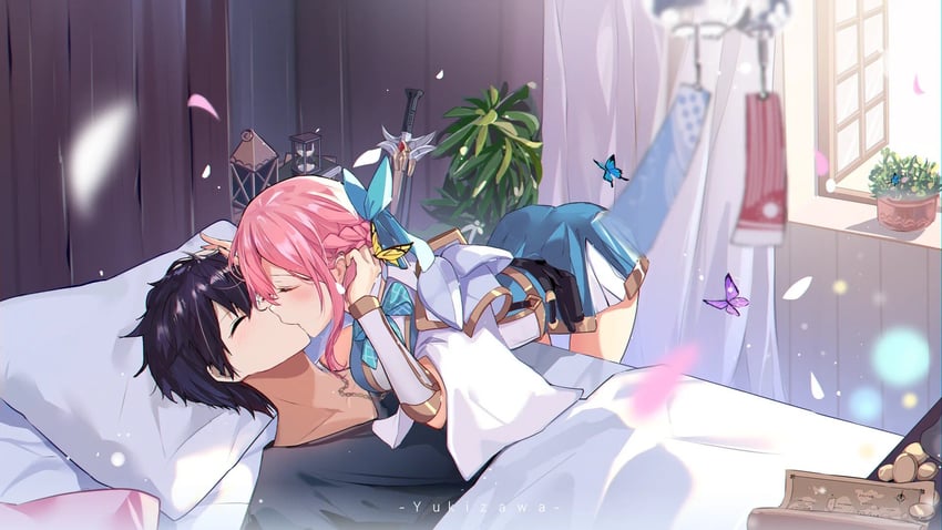 doumeguri kakeru and asagiri ririko (ecstas online) drawn by yukizawa_xueze