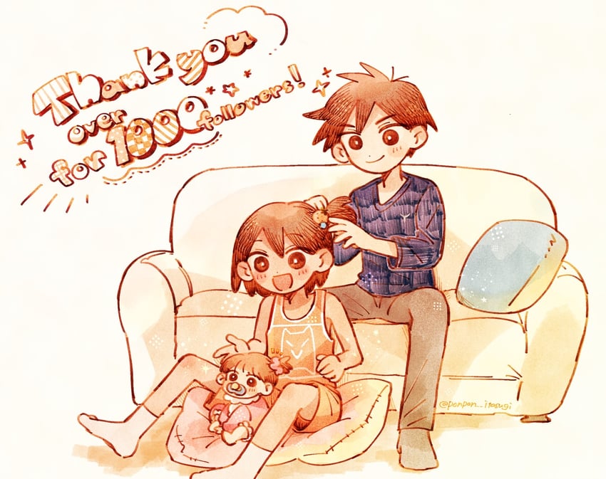 kel, hero, and sally (omori) drawn by o_tori_mhyk
