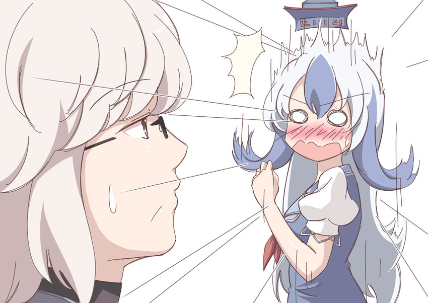 kamishirasawa keine and morichika rinnosuke (touhou) drawn by lozelia