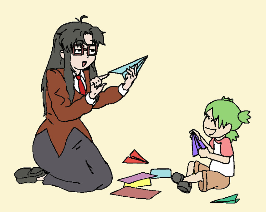 koiwai yotsuba and yomiko readman (yotsubato! and 1 more) drawn by drawfag