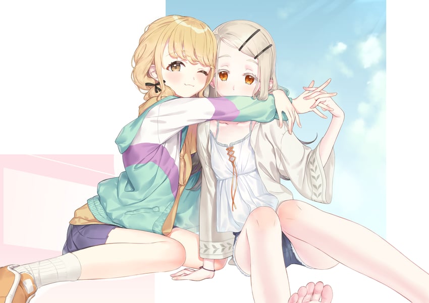 shinosawa hiro and fujita kotone (idolmaster and 1 more) drawn by wukloo