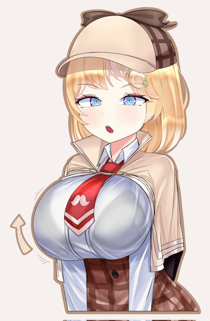 watson amelia (hololive and 1 more) drawn by elov_kam