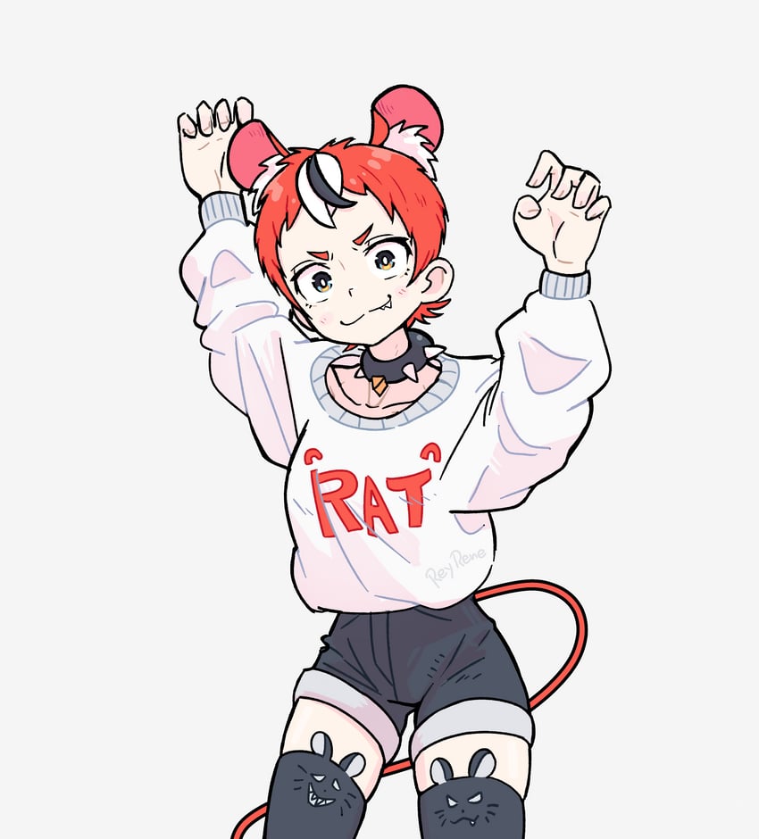 hakos baelz and strawberry baelz (hololive and 1 more) drawn by rey_rene