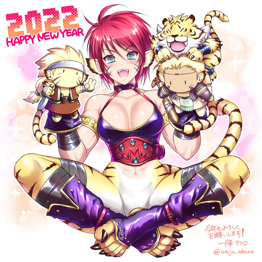 katt, rei, cray, and tigger lee (breath of fire and 3 more) drawn by ichijo_ahuro