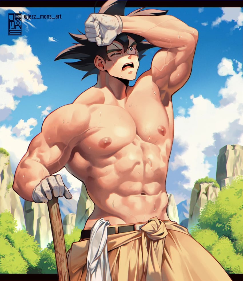 son goku (dragon ball and 1 more) drawn by jezz_mons_art