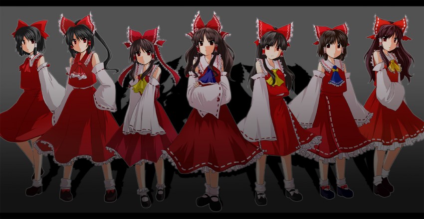 hakurei reimu (touhou and 6 more) drawn by monrooru
