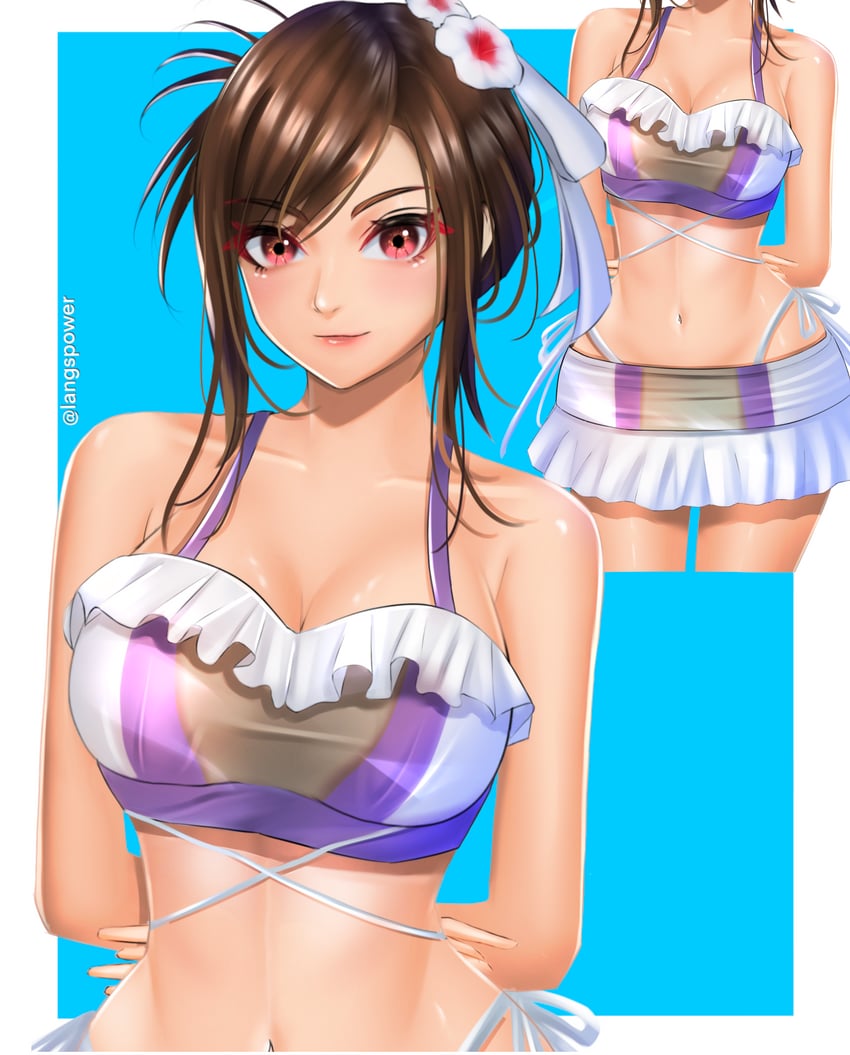 tifa lockhart (final fantasy and 3 more) drawn by langspower