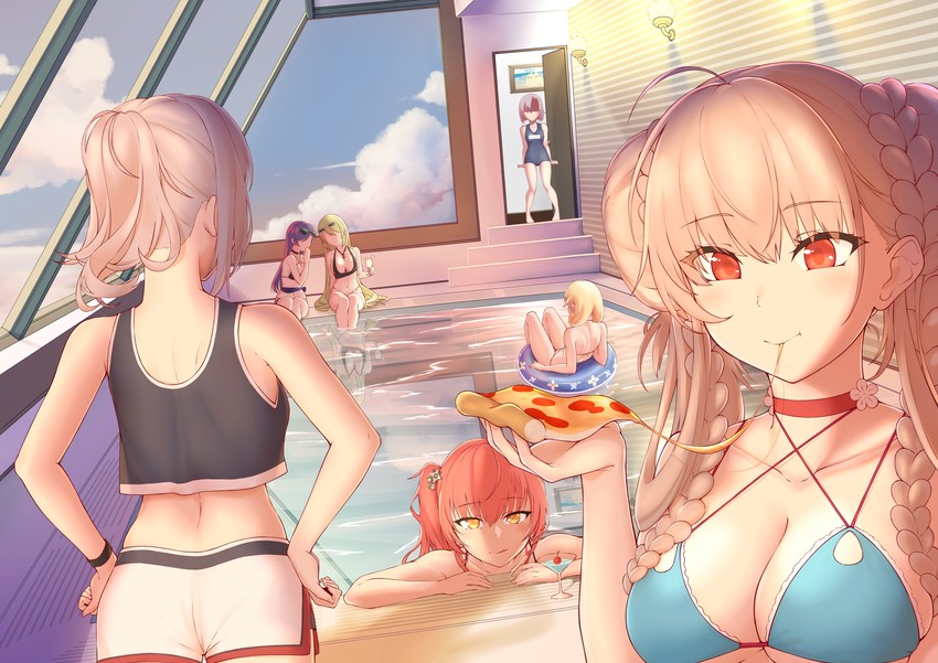 manjuu, formidable, zara, littorio, trento, and 3 more (azur lane) drawn by carolrin