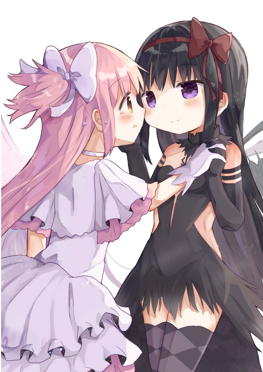 akemi homura, kaname madoka, ultimate madoka, and akuma homura (mahou shoujo madoka magica and 1 more) drawn by yuukarirakkumasuki