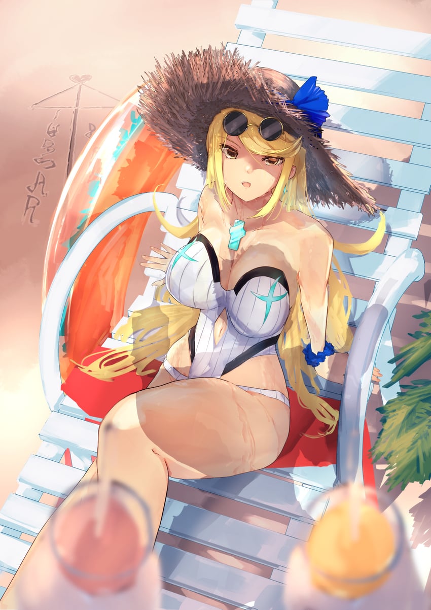 mythra (xenoblade chronicles and 1 more) drawn by omikuji_(6954)