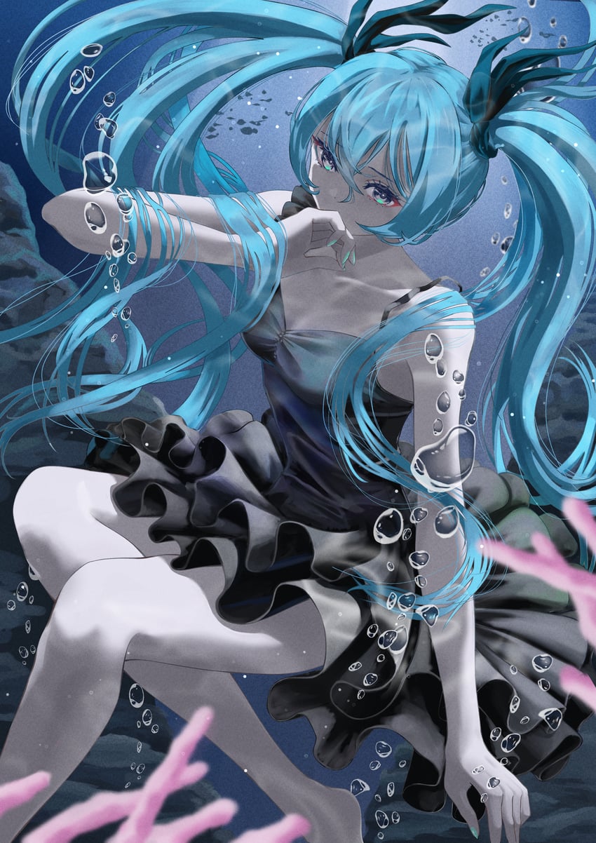 hatsune miku (vocaloid and 1 more) drawn by hxk4_n