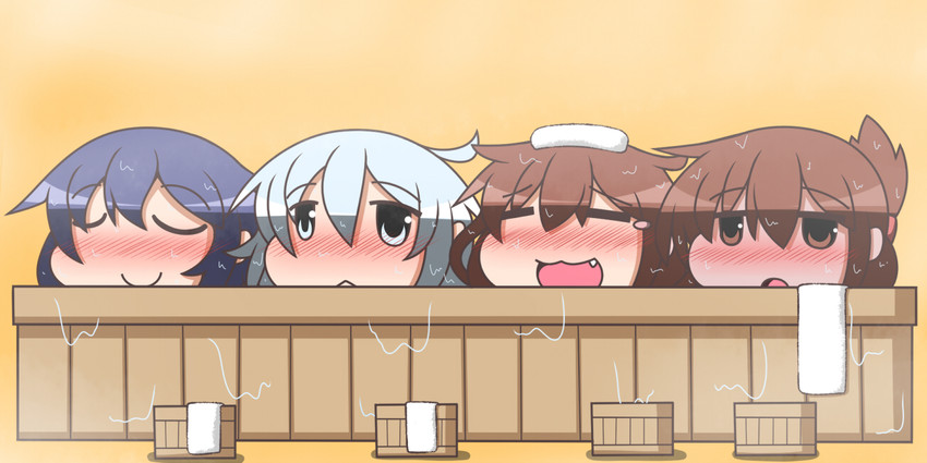 hibiki, inazuma, ikazuchi, and akatsuki (kantai collection) drawn by feiton