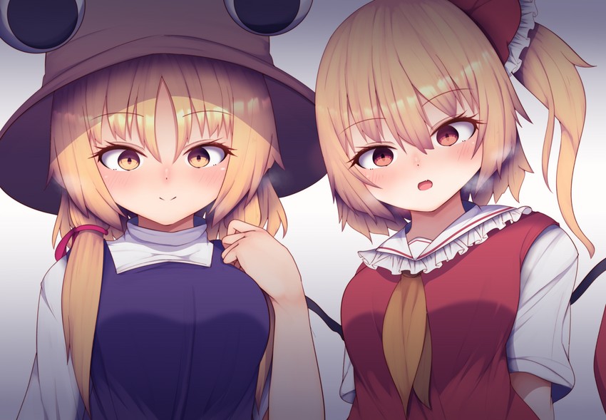 flandre scarlet and moriya suwako (touhou) drawn by darumoon