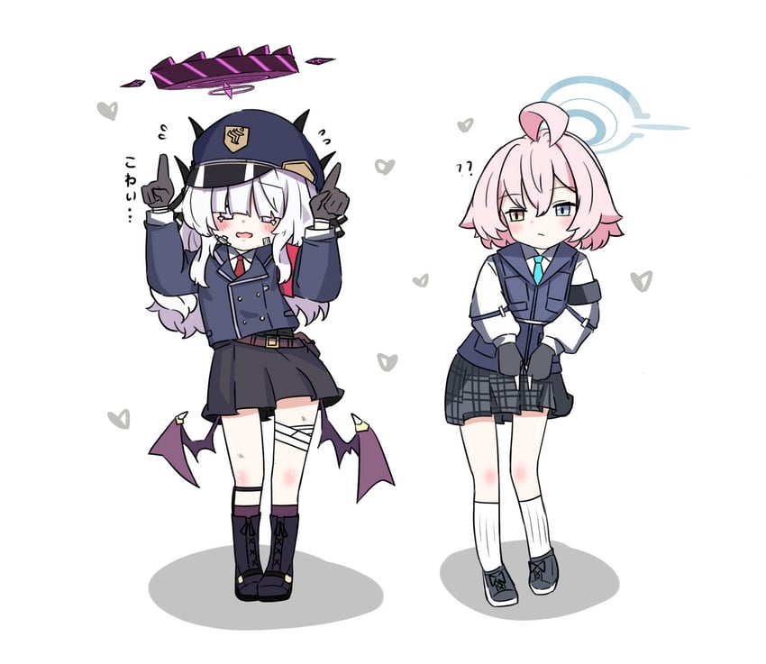 hina, hoshino, and prefect team member (blue archive and 1 more) drawn by e_v_e_neko