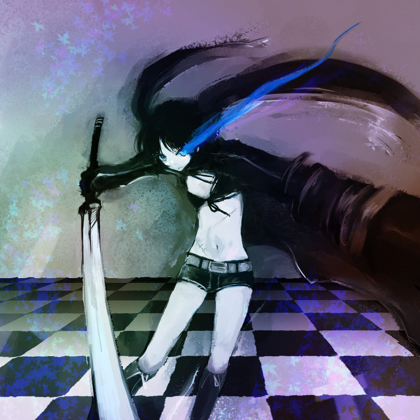 black rock shooter (black rock shooter) drawn by kno_(anahita)
