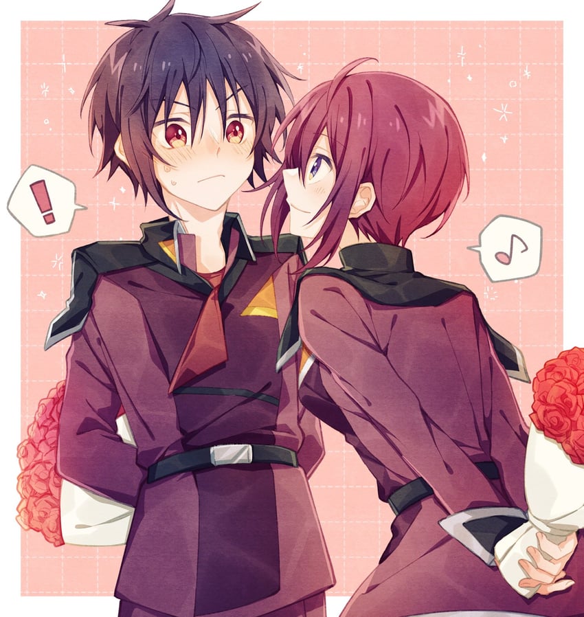 lunamaria hawke and shinn asuka (gundam and 2 more) drawn by sakura-no