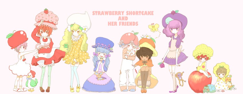 strawberry shortcake, orange blossom, custard, blueberry muffin, lemon meringue, and 5 more (strawberry shortcake) drawn by mihotate_(hotate1)
