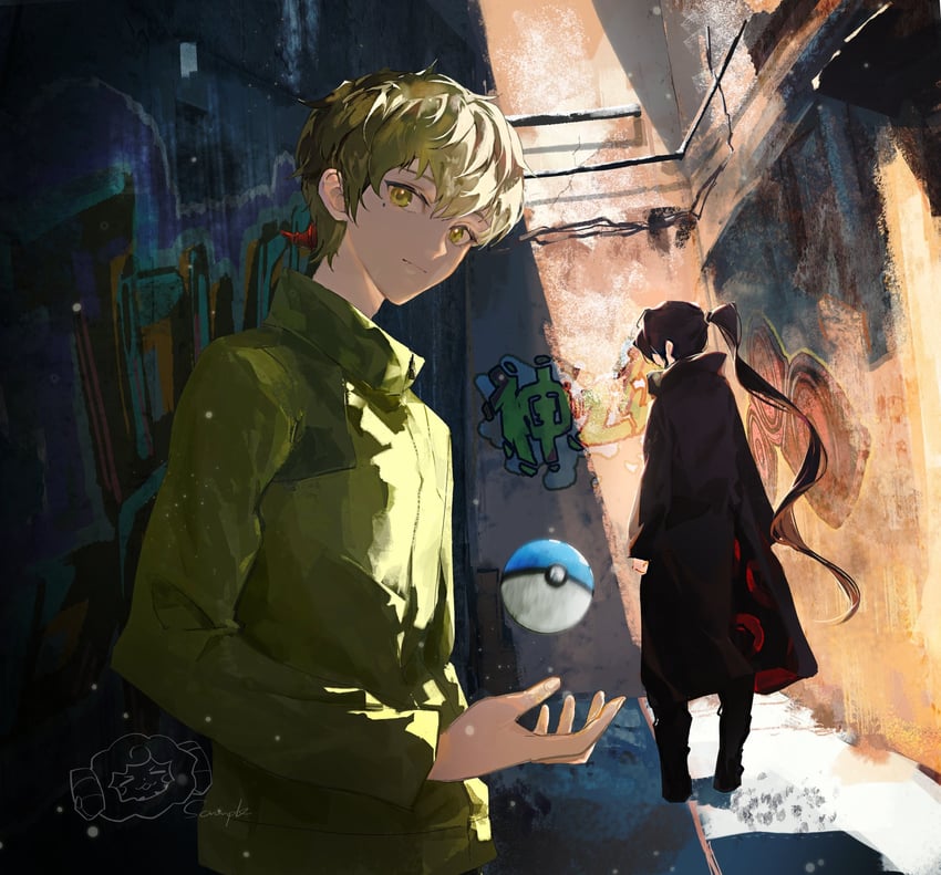 twenty-fifth bam and ja wangnan (original and 1 more) drawn by kunyetog